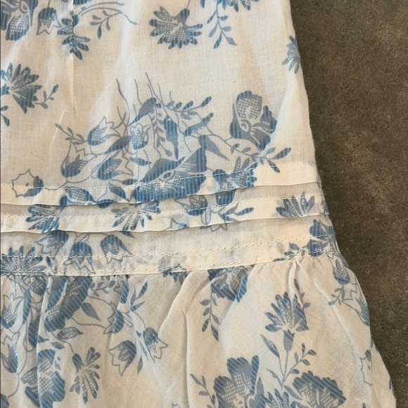 Chaps Denim Cottagecore Floral Skirt Shabby Chic Feminine Romantic Cotton Size 6 - Picture 5 of 8